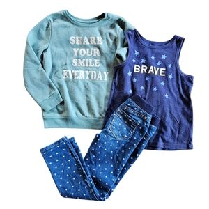 Lot/Bundle Girl's 5T Outfit Jeans Shirts